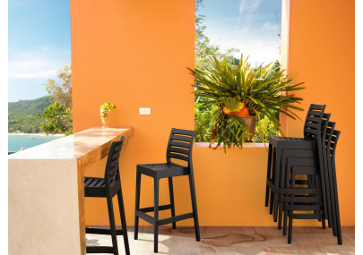 Banqueta de bar Ares, preta