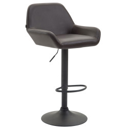 Tabouret de bar Braga, similicuir B brun