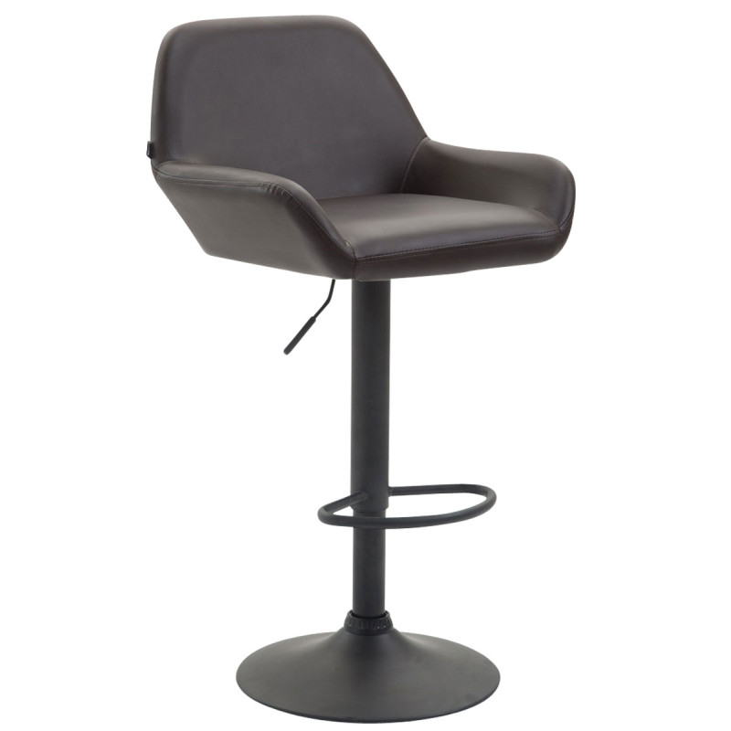 Sgabello da bar Braga, similpelle, marrone