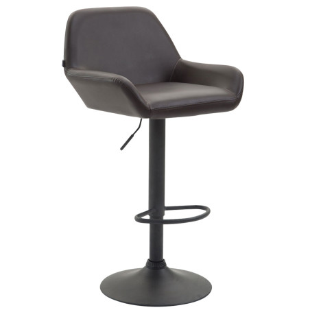 Sgabello da bar Braga, similpelle, marrone