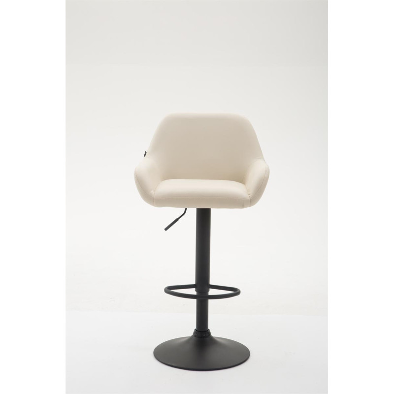 Tabouret de bar Braga, similicuir B crème