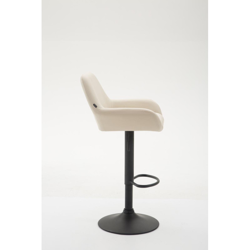 Banqueta Braga, couro sintético, B, creme