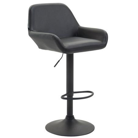 Tabouret de bar Braga, similicuir, noir