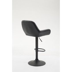 Tabouret de bar Braga, similicuir B noir