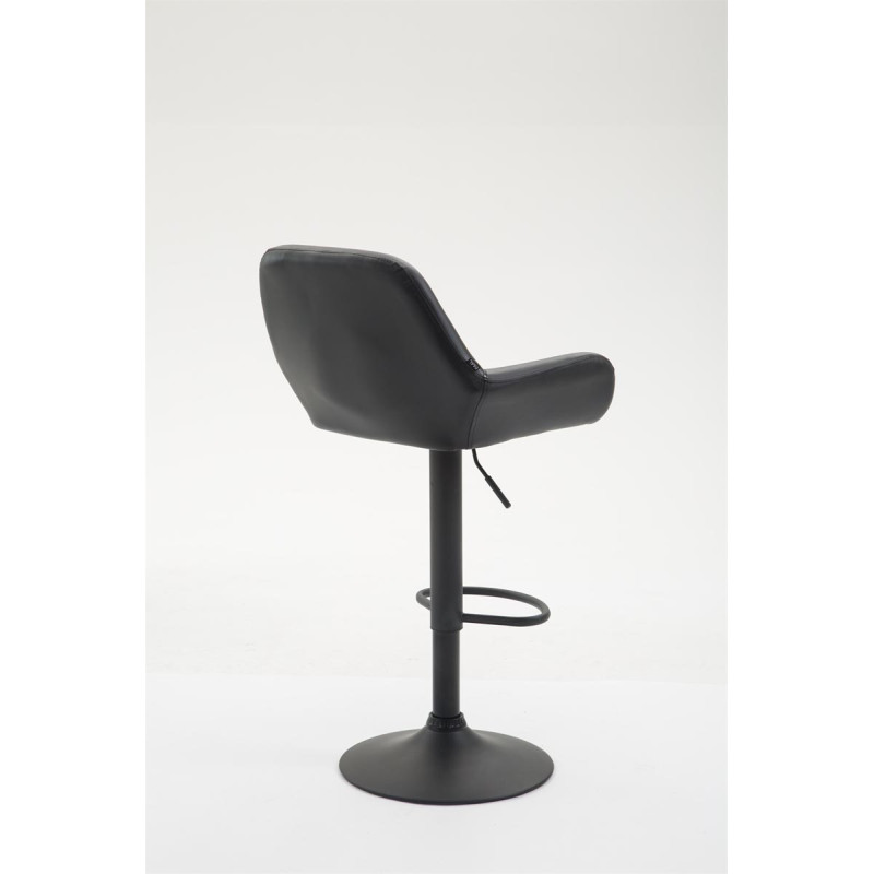Tabouret de bar Braga, similicuir, noir