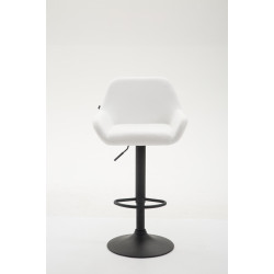 Tabouret de bar Braga, similicuir, blanc