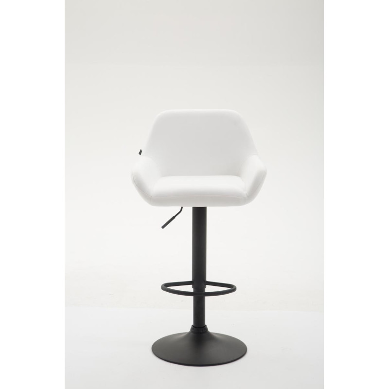 Tabouret de bar Braga, similicuir, blanc