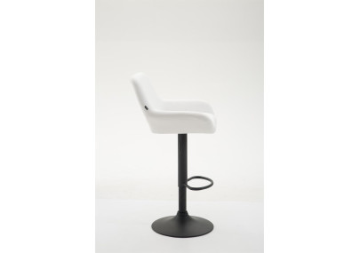 Tabouret de bar Braga, similicuir, blanc