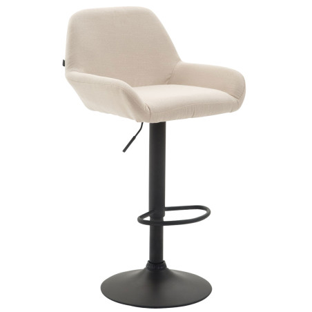 Tabouret de bar Braga, tissu B, crème
