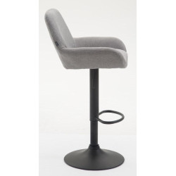 Tabouret de bar Braga, tissu B gris