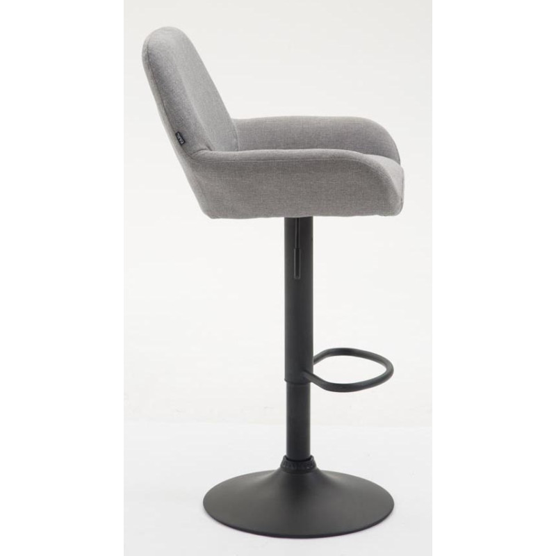 Tabouret de bar Braga, tissu B gris