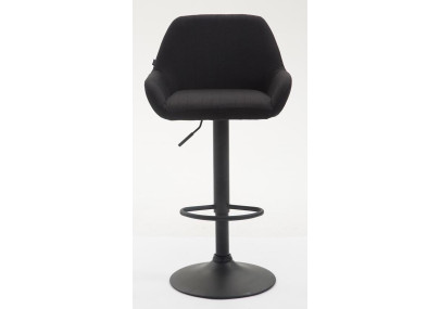 Taburete de bar Braga, tapizado en tela B, negro