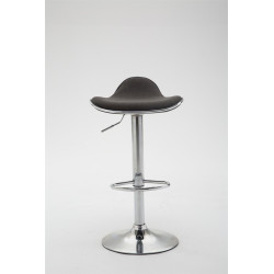 Tabouret de bar Shanghai, tissu, chrome gris foncé