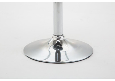 Tabouret de bar Shanghai, tissu, chrome, gris foncé