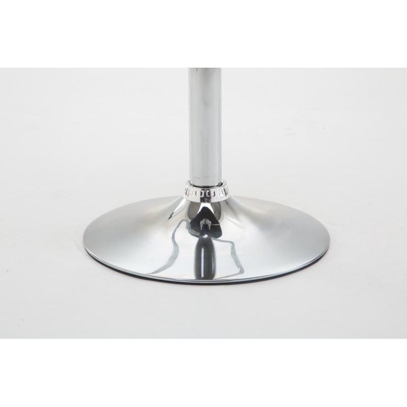 Tabouret de bar Shanghai, tissu, chrome gris clair