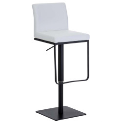 Tabouret de bar Panama B, similicuir, blanc