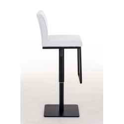 Tabouret de bar Panama B, similicuir, blanc