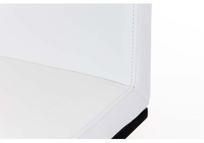 Tabouret de bar Panama B, similicuir, blanc