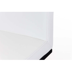 Tabouret de bar Panama B, similicuir, blanc