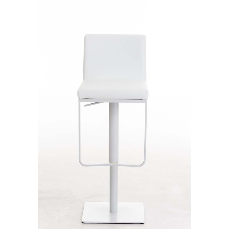 Sgabello da bar Panama W, similpelle, bianco