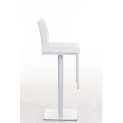 Sgabello da bar Panama W, similpelle, bianco