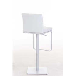 Banqueta de bar Panama W, em couro sintético, branca