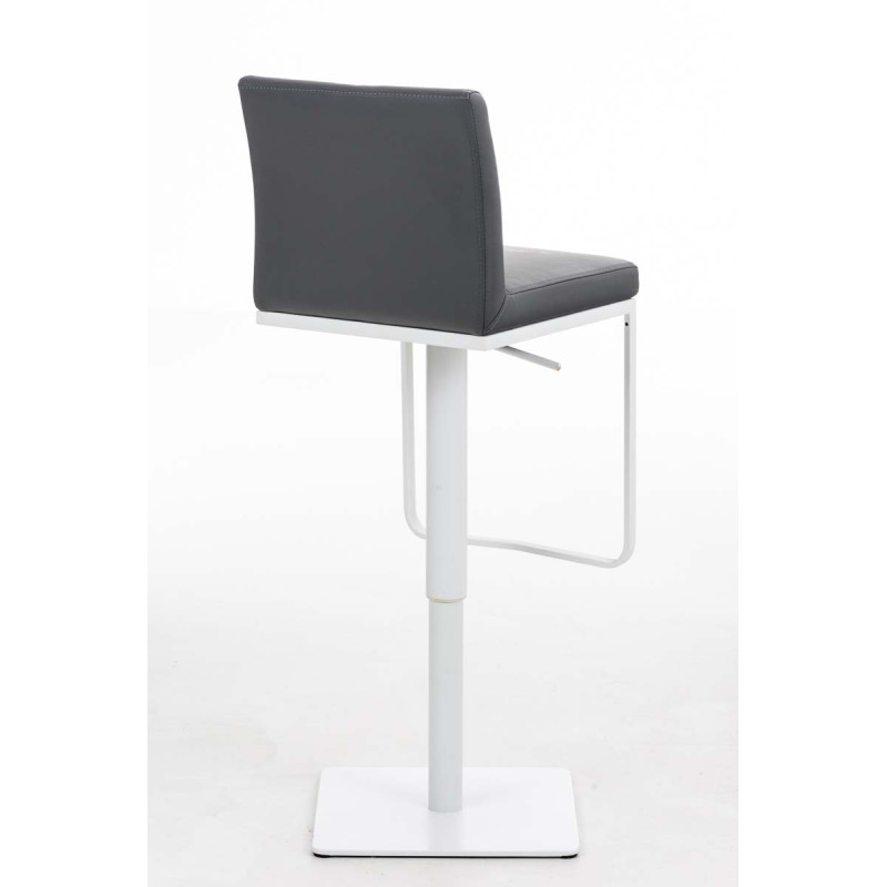 Tabouret de bar Panama W en similicuir gris
