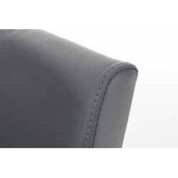 Tabouret de bar Panama W en similicuir gris