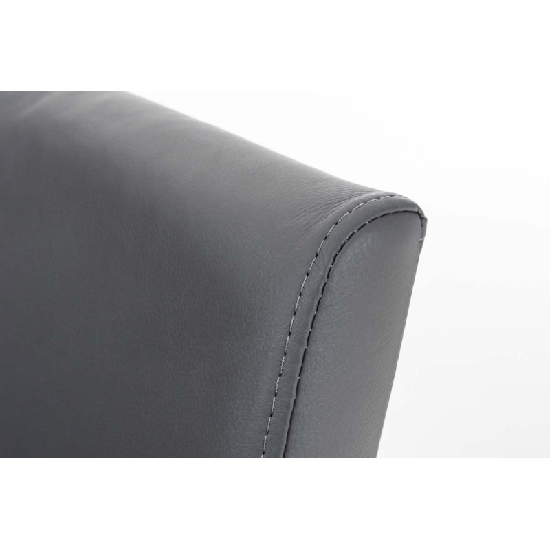Sgabello da bar Panama W, similpelle, grigio