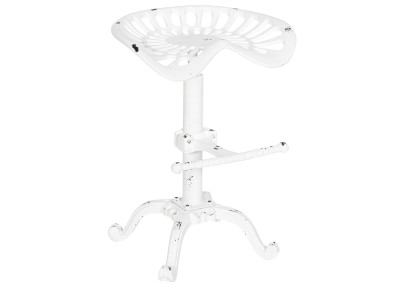 Taburete de bar Butch, blanco antiguo