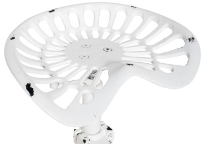 Taburete de bar Butch, blanco antiguo