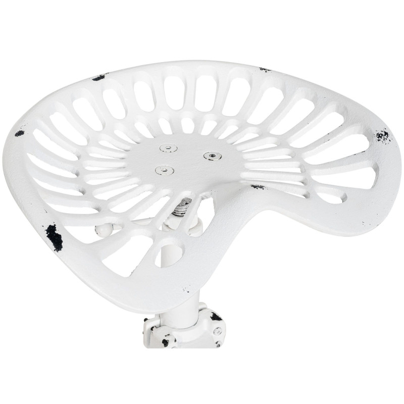 Tabouret de bar Butch, blanc antique