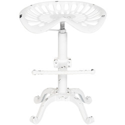 Taburete de bar Butch, blanco antiguo