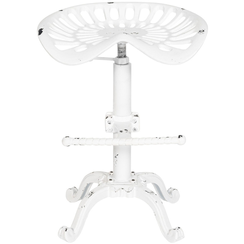 Taburete de bar Butch, blanco antiguo