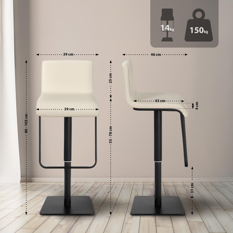 Taburete de bar Crema Limón B