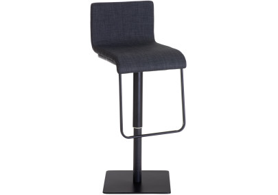 Tabouret de bar Limon B en tissu gris foncé