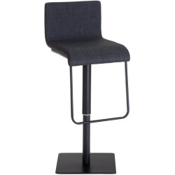 Tabouret de bar Limon B en tissu gris foncé