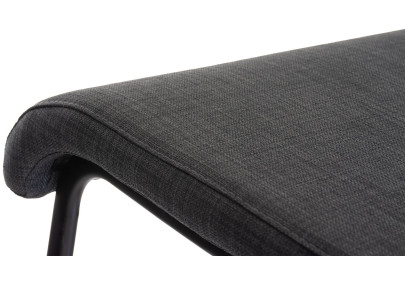 Taburete de bar Limon B, tapizado en gris oscuro