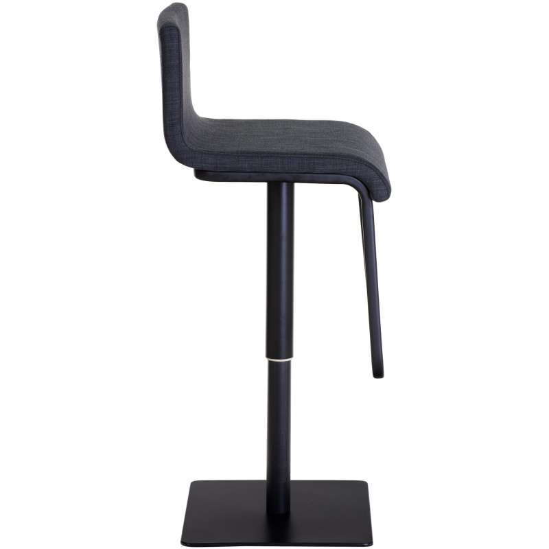 Tabouret de bar Limon B en tissu gris foncé