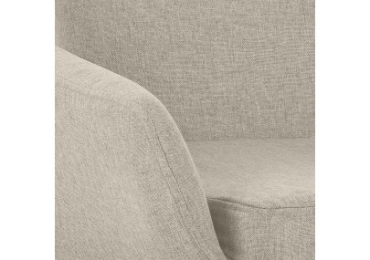 Taburete de bar Grant, tapizado en tela color crema