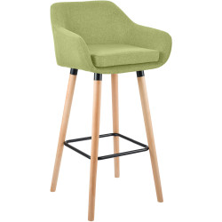 Tabouret de bar Grant, tissu vert clair