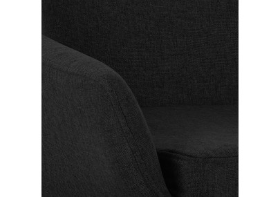 Tabouret de bar Grant, tissu noir