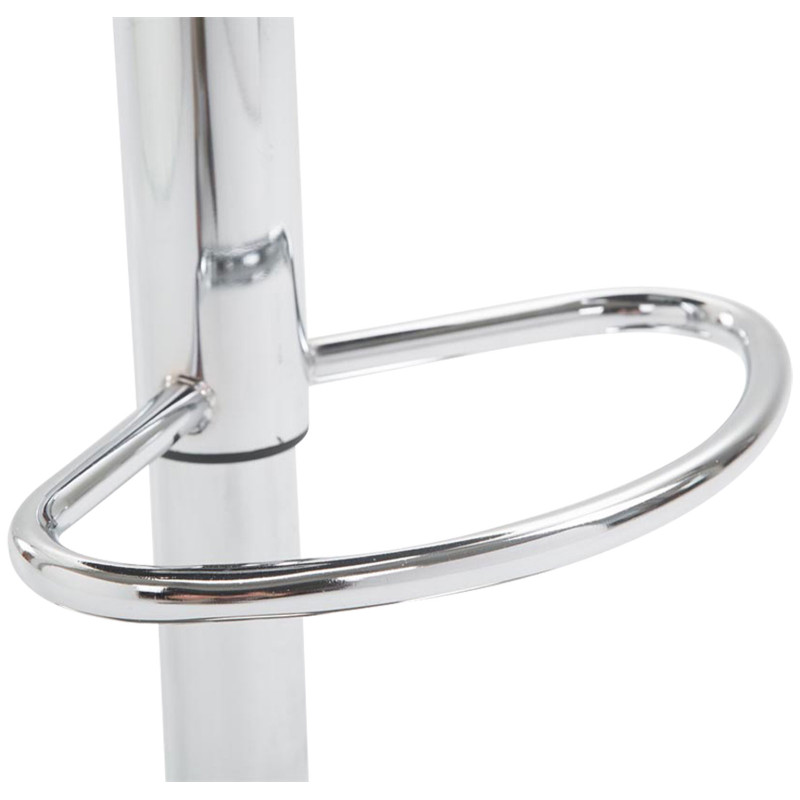 Tabouret de bar Lazio, similicuir, chrome, noir