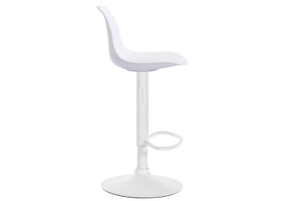 Tabouret de bar Kiel en cuir artificiel blanc
