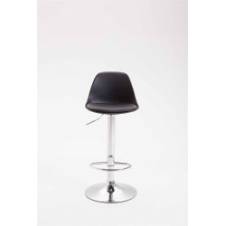Tabouret de bar Kiel en similicuir noir