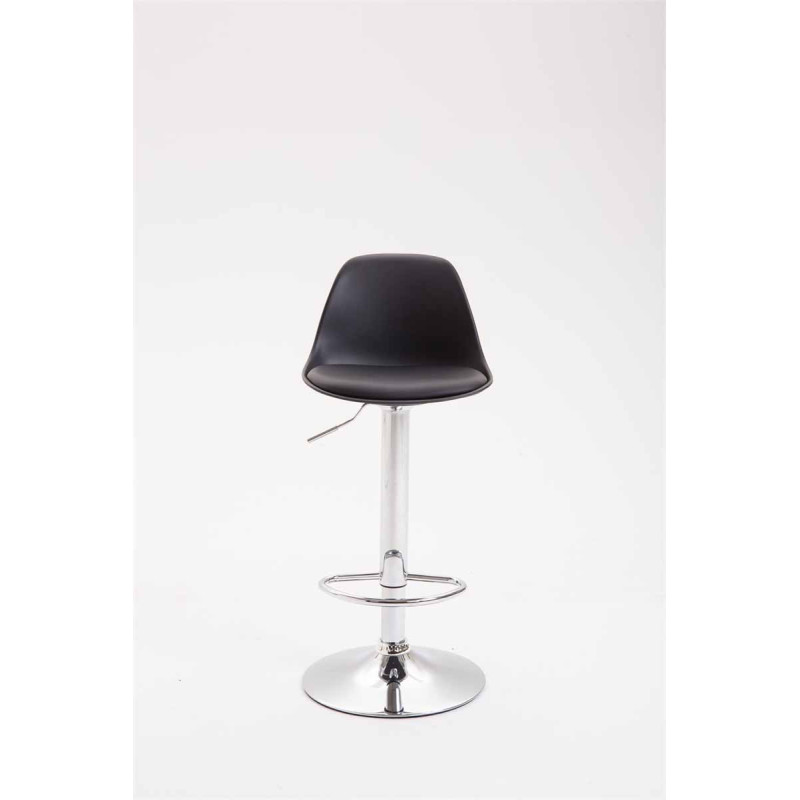 Tabouret de bar Kiel, similicuir noir