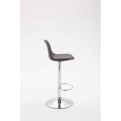 Tabouret de bar Kiel, similicuir noir