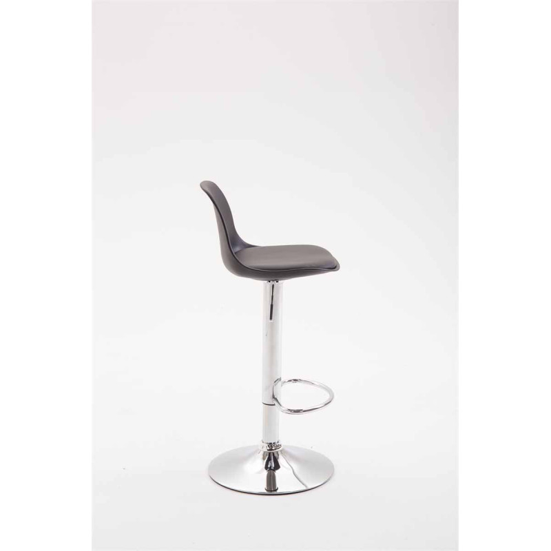 Tabouret de bar Kiel en similicuir noir