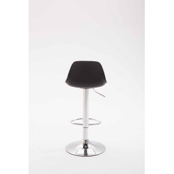 Tabouret de bar Kiel en similicuir noir