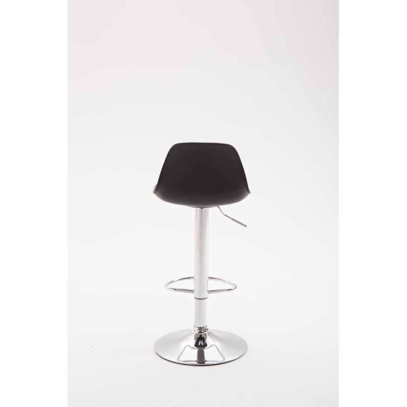 Tabouret de bar Kiel, similicuir noir